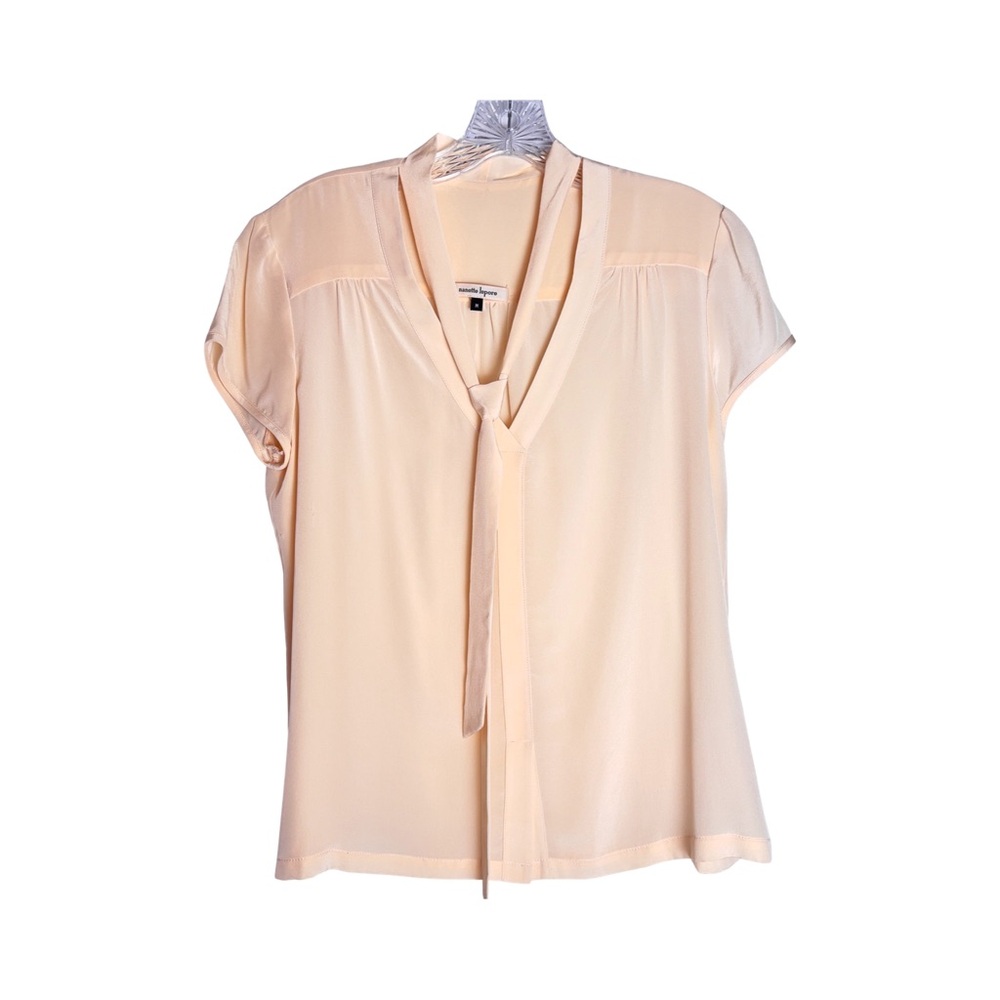 Nanette Lepore short-sleeved v-neck silk blouse